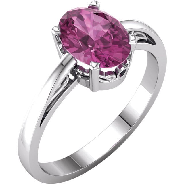 1 Karat Rosa Turmalin Verlobungsring, Solitär Edelstein-Ring, Rosa Versprechen Ring, Handgefertigte Engagement Edelstein von GopalsJewelry