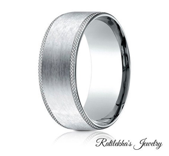 Herren Ring, Weißgold Ehering, 14 K-Herren-Band, Handgefertigt, Weiß Gold Band, Band Für Ihn Herren Ring, Weißgold Ehering, 14 K-Herren-Band, Handgefertigt, Weiß Gold Band, Band Für Ihn von GopalsJewelry