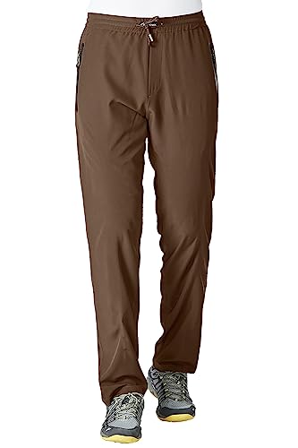 Gopune Leichte atmungsaktive Freizeithose für Herren, zum Wandern, Laufen, Outdoor-Sport, schnell trocknend, Kaffee, Groß von Gopune