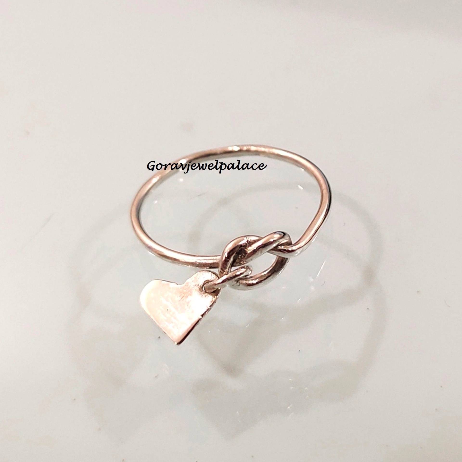 Herz Designer Einfacher Bandring, 925 Sterling Silber Ring, Handgemachte Zierliche Geschenk Für Liebe, Schmuck, Daumen von Goravjewelpalace