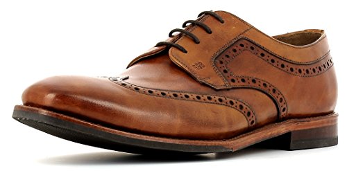 Gordon & Bros Gary 5343 Flex G Rahmengenähter Herren Derby Schnürhalbschuh, Full Brogue, Flexible Goodyear Welted Sohle für perfekten Laufkomfort, für Business, Freizeit Braun (British Tan), EU 44 von Gordon & Bros