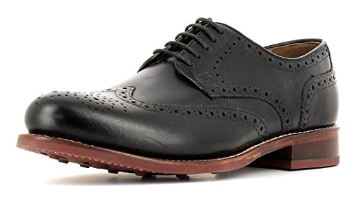 Gordon & Bros Levet 2318 Flex N Rahmengenähter Herren Derby Schnürhalbschuh, Full Brogue, Flexible Goodyear Welted Sohle für perfekten Laufkomfort, für Business, Freizeit Schwarz (Black), EU 40 von Gordon & Bros