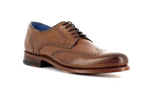 Gordon & Bros. Herrenschuhe Levet 5428 Klassischer rahmengenähter Schnürhalbschuh mit Oxford Schnürung im Brogue Stil für Anzug, Business und Freizeit Braun (Torino midbrown Leather), EU 45 von Gordon & Bros.
