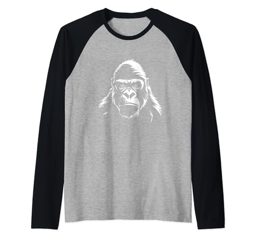 Gorilla Silhouette, Gorilla, Silberrücken, Herren, Damen Raglan Gorilla Silhouette, Gorilla, Silberrücken, Herren, Damen Raglan von Gorilla Silhouette, Gorilla, Silberrücken d.b.A.i.