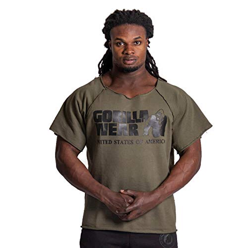 T-Shirt - Classic Workout Top - Dunkelgrün von Gorilla Wear