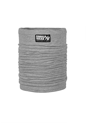 Gorilla Wear - Alaska Neck Warmer - Grau - Nackenwärmer mit Logo Aufdruck leicht bequem für die kalte Jahreszeit von Gorilla Wear