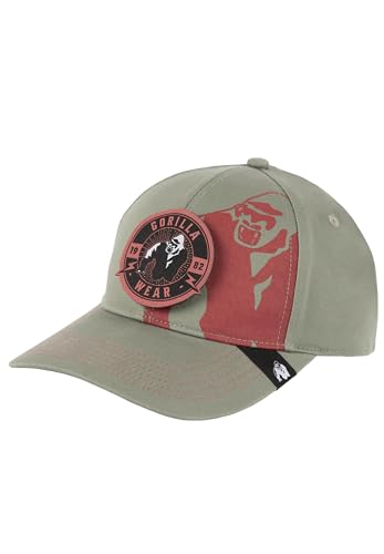 Gorilla Wear Arden Cap Grün Unisex Baseball Kappe mit Klettverschluss Patch Strapback von Gorilla Wear