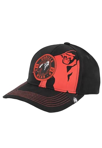 Gorilla Wear Arden Cap Schwarz Unisex Kappe Mütze Klettverschluss Patch Verstellbarer Riemenverschluss von Gorilla Wear