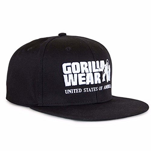Gorilla Wear Dothan Cap - schwarz - modische Mütze mit Logo Aufdruck aus Baumwolle für Freizeit Alltag Sport leicht bequem von Gorilla Wear