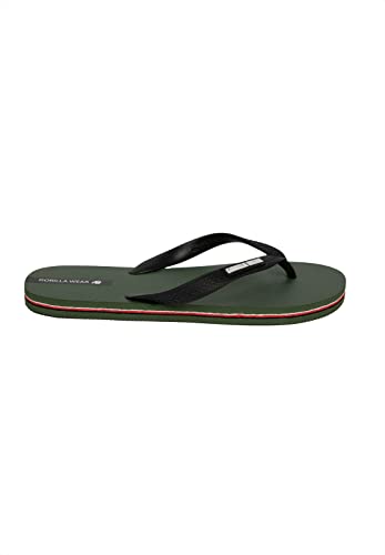 Gorilla Wear - Kokomo Flip-Flops - Grün - Freizeit Bequem rutschfest unisex mit Logo für maximale Bewegungsfreiheit aus Gummi EVA Badesandalen, 36 von Gorilla Wear