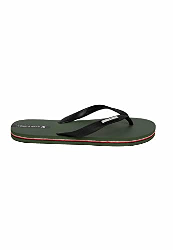 Gorilla Wear - Kokomo Flip-Flops - Grün - Freizeit Bequem rutschfest unisex mit Logo für maximale Bewegungsfreiheit aus Gummi EVA Badesandalen, 38 von Gorilla Wear