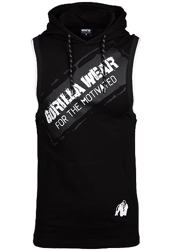 Gorilla Wear Loretto Hooded Tank Top Herren Bodybuilding Gym Fitness (DE/NL/SE/PL, Alphanumerisch, XXL, Regular, Regular, Schwarz) von Gorilla Wear