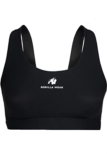 Gorilla Wear - Summerville Bikini Top - Schwarz - Bodybuilding Sport Alltag Freizeit mit Logo Aufdruck leicht und bequem für optimale Bewegung aus Nylon Elasthan, L von Gorilla Wear