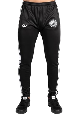 Gorillas Wear - Stratford Track Pants - Schwarz - Bodybuilding Sport Alltag Freizeit mit Logo Aufdruck leicht und bequem für optimale Bewegung aus Polyester und Spandex, 4XL von Gorilla Wear