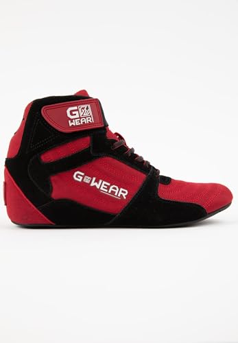 Gwear Pro High Tops Rot/Schwarz - Bodybuilding und Fitness Schuhe mit Logo leicht bequem perfekt für Gym Sport Krafttraining (Rot/Schwarz, EU Schuhgrößensystem, Erwachsene, Numerisch, M, 43) von Gorilla Wear