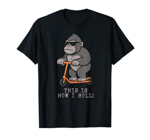 Lustiger Gorilla Scooter This Is How I Roll Jungen Mädchen Kinder T-Shirt Lustiger Gorilla Scooter This Is How I Roll Jungen Mädchen Kinder T-Shirt von GorillaAxis1