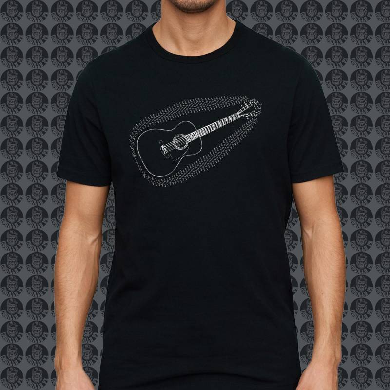 Akustikgitarre Herzschlag T-Shirt Für Musikliebhaber von GorillaFX