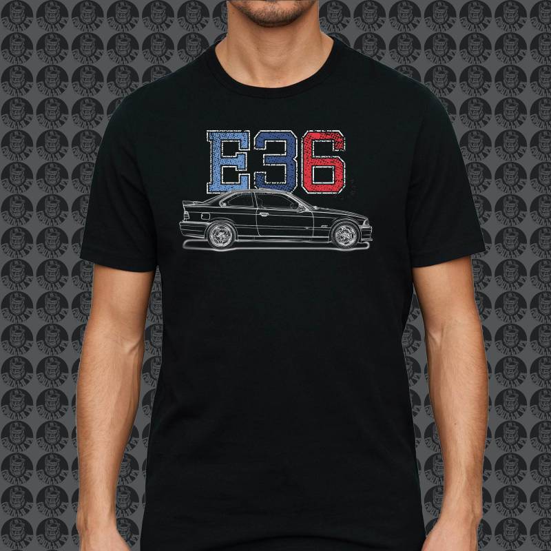 Bmw E36 M3 Gorillafx Grafik Style01 Design Tshirt Print von GorillaFX