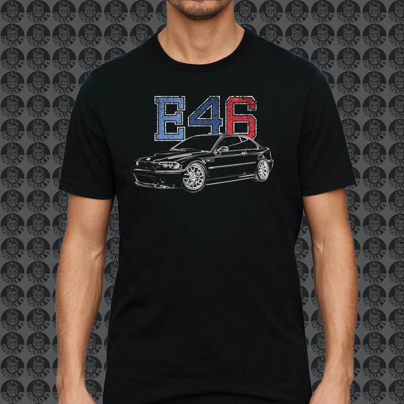 Bmw E46 M3 Gorillafx Grafik Style01 Design Tshirt Print von GorillaFX