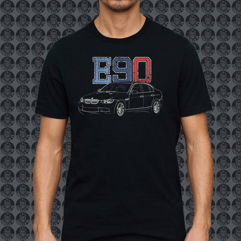 Bmw E90 M3 Sedan Gorillafx Grafik Style01 Design Tshirt Print von GorillaFX