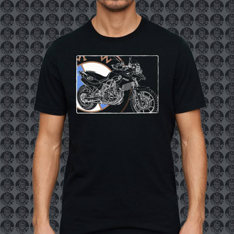Bmw F700Gs Motorrad Motorbike Gorillafx Grafik Style02+ Design Tshirt Print von GorillaFX