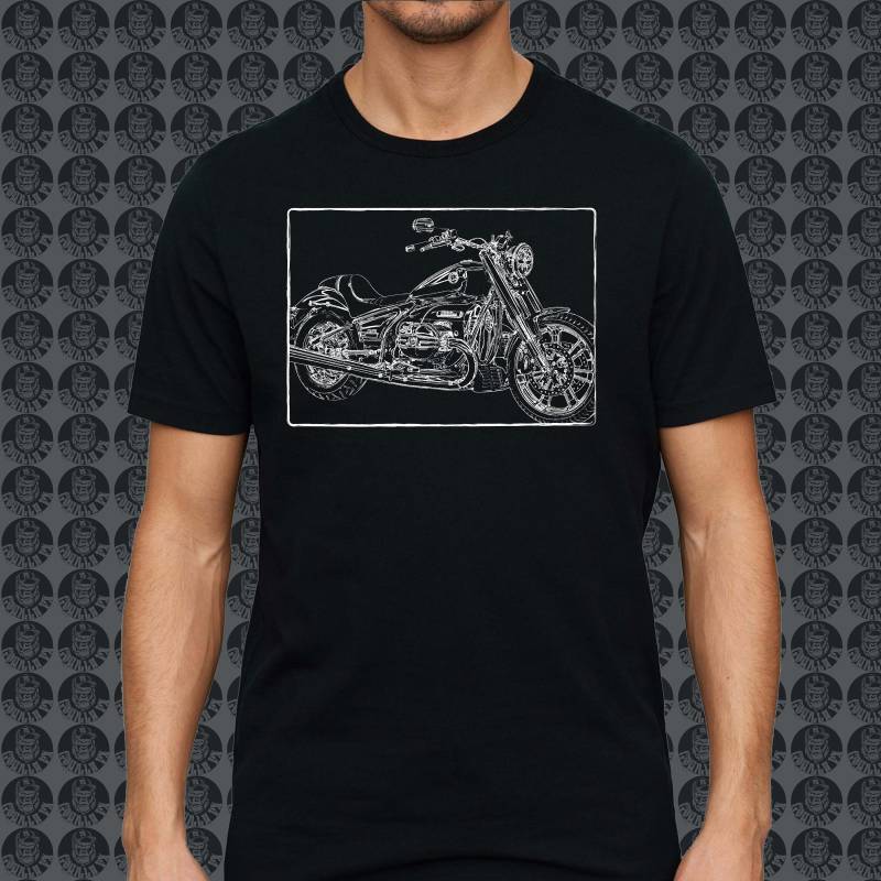 Bmw R18B R 18 B Motorrad Motorbike Gorillafx Grafik Style02 Design Tshirt Print von GorillaFX
