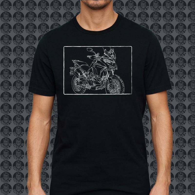 Ducati Multistrada V4 Motorrad Motorbike Gorillafx Grafik Style02 Design Tshirt Print von GorillaFX