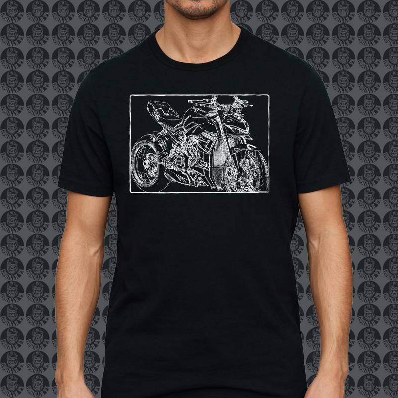 Ducati Streetfighter V4 Motorrad Motorbike Gorillafx Grafik Style02 Design Tshirt Print von GorillaFX