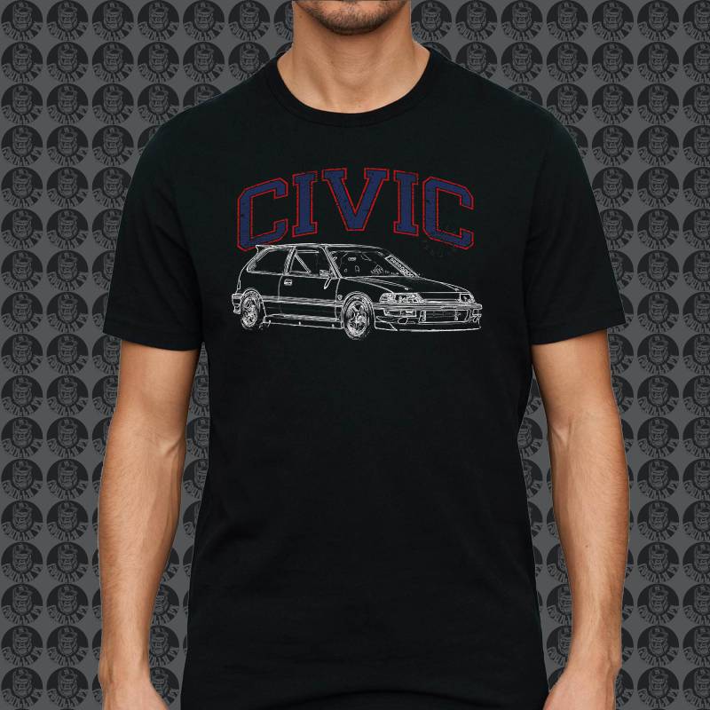 Honda Civic Ee8 Ef8 Ee Ef Jdm Hrc Gorillafx Grafik Design Style01 Tshirt Print von GorillaFX
