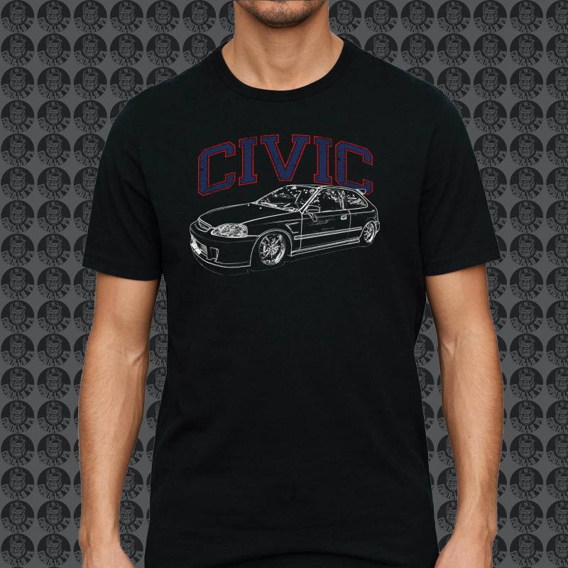 Honda Civic Ek Ej B16B B16A Jdm Hrc Gorillafx Grafik Design Style01 Tshirt Print von GorillaFX