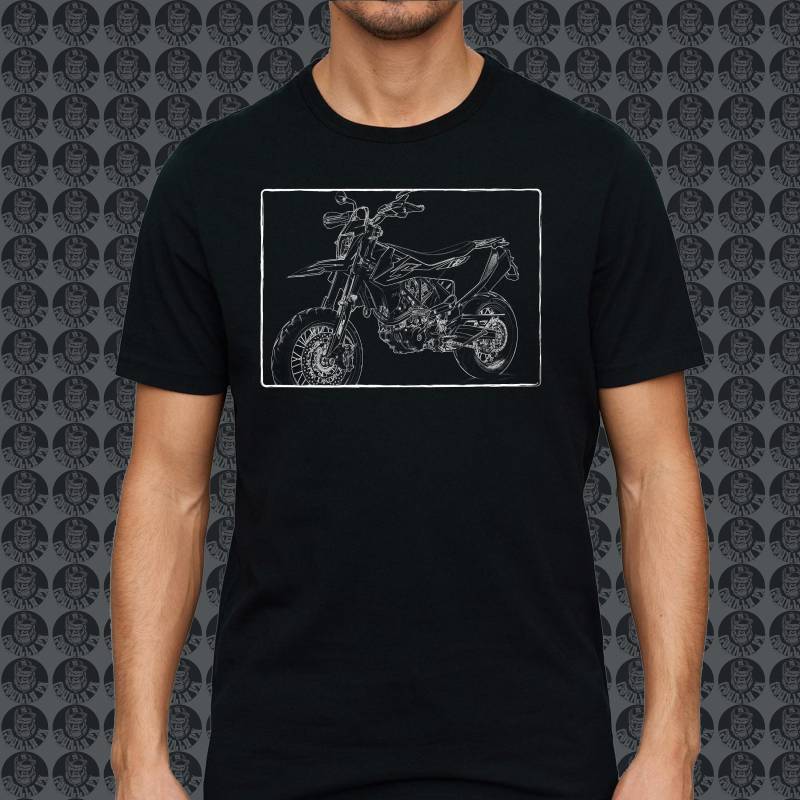 Ktm 690 Smc R Exc Motorrad Motorbike Gorillafx Grafik Style02 Design Tshirt Print von GorillaFX