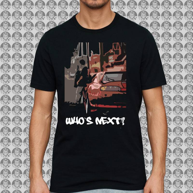 Toyota Supra Mk4 Whos Next? Jdm Gorillafx Grafik Com Design Herren Tshirt Print von GorillaFX