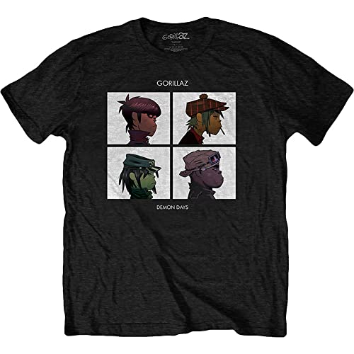 Gorillaz T Shirt Demon Days Band Logo Nue offiziell Herren Schwarz von Rockoff Trade