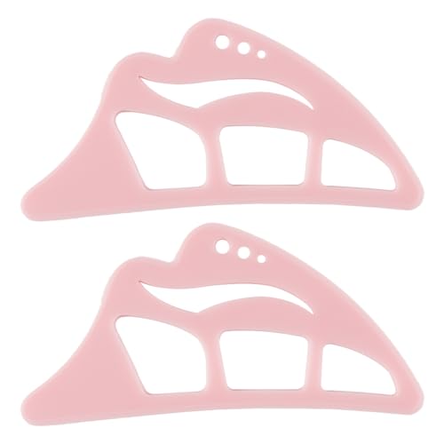 Gorise 2-teiliges Lidschatten-Eyeliner-Schablonenwerkzeug, Professionelle Schnelle Make-up-Lidschattenvorlage Für Make-up-Anfänger Und Frauen, Rosa von Gorise