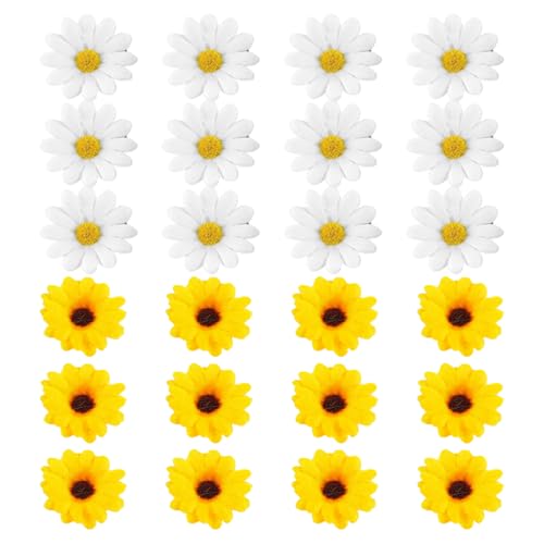 Gorise 24 Stück Damen Haarschmuck Elegante Clips Daisy Haarnadel Plumeria Hochzeitsclip Kleinkind Haarspange von Gorise