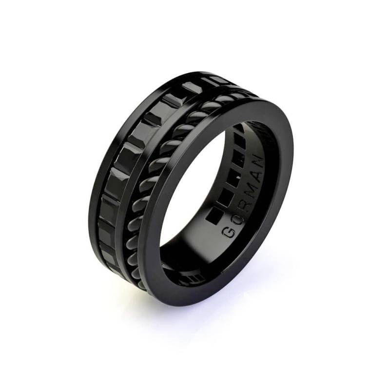 Gorman Herren 14K Schwarz Gold Prinzessin Diamant Cluster Seil Modern Ehering G1184-14Kbgbd von GormanDesigns