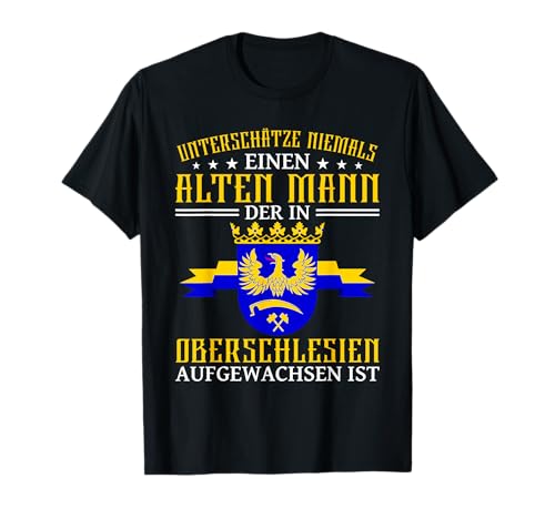 Oberschlesien Schlesien Herkunft Nationalität Männer Herren T-Shirt Oberschlesien Schlesien Herkunft Nationalität Männer Herren T-Shirt von Gorny Slask , Schlesien & Adler Wappen Geschenke