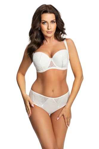 Gorsenia Dame Balconette-BH Gepolstert Push-Up Klassisch Elegant K671/1 Martynika, Cremefarben,90E von Gorsenia