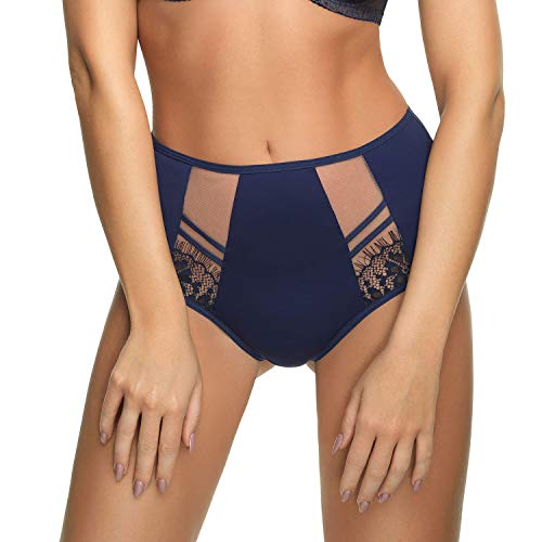 Gorsenia Damen Slip Brazilian Unterhose Unterwäsche K498 Paradise, Dunkelblau,XXL von Gorsenia