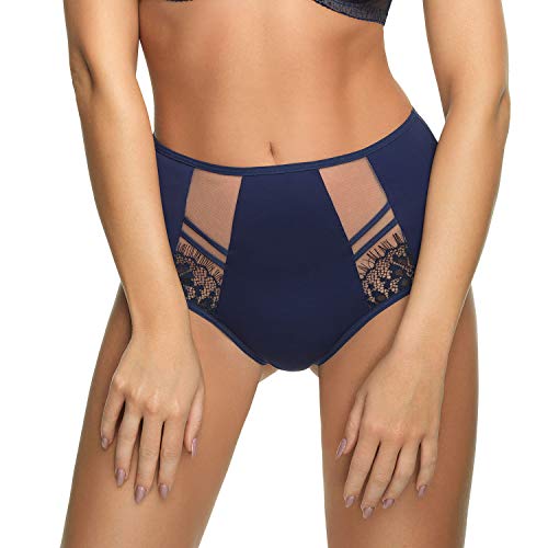 Gorsenia Damen Slip Brazilian Unterhose Unterwäsche K498 Paradise, Dunkelblau,XL von Gorsenia