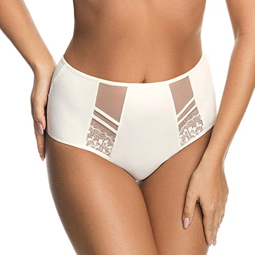 Gorsenia Damen Slip Brazilian Unterhose Unterwäsche K498 Paradise, Hellbeige,XL von Gorsenia