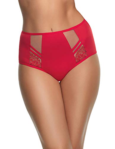 Gorsenia Damen Slip Brazilian Unterhose Unterwäsche K498 Paradise, Rot,XXL von Gorsenia