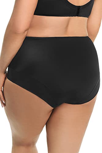 Gorsenia Damen Slip Unterhose Tüll Spitze Hoher Bund K497 Paradise, Schwarz,3XL von Gorsenia