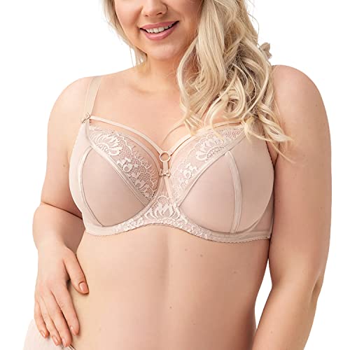 Gorsenia Damen Soft BH Softschale Bügel Große Größen K496 Paradise, Beige,80L von Gorsenia