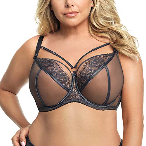 Gorsenia Damen Soft BH Softschale Bügel Große Größen K496 Paradise, Grau,70K von Gorsenia