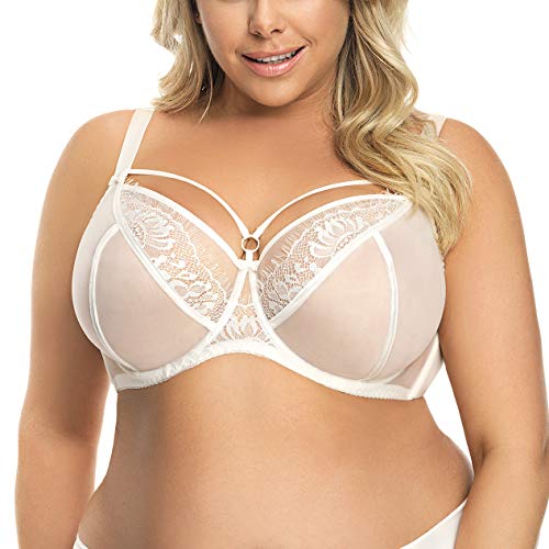 Gorsenia Damen Soft BH Softschale Bügel Große Größen K496 Paradise, Hellbeige,100D von Gorsenia