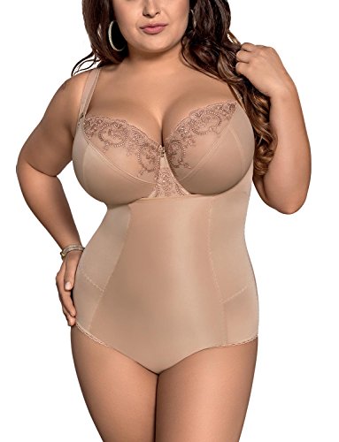 Gorsenia K148 Sanremo Shapewear Body Dame Figurbetonend Unterwäsche EU, Beige,XL von Gorsenia