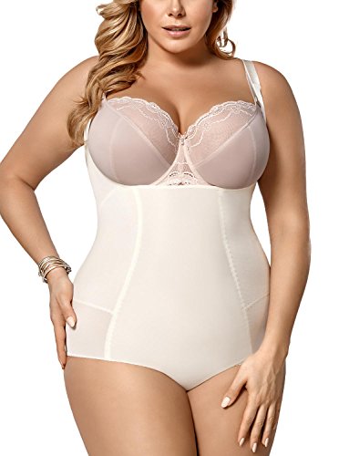 Gorsenia K148 Sanremo Shapewear Body Dame Figurbetonend Unterwäsche EU, Hellbeige,S von Gorsenia