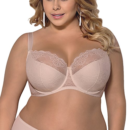 Gorsenia K357 Blanca Bügel BH Dame Dessous Spitze Geblümt Regulierbar Setteil EU, Beige,75J Gorsenia K357 Blanca Bügel BH Dame Dessous Spitze Geblümt Regulierbar Setteil EU, Beige,75J von Gorsenia