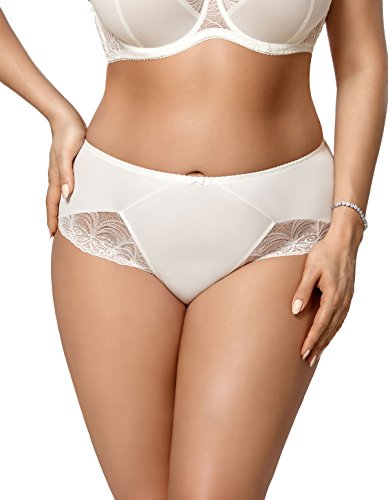 Gorsenia K426 Casablanca Dame Slip Unterhose Unterwäsche Normaler Bund, Ecru,XXL von Gorsenia